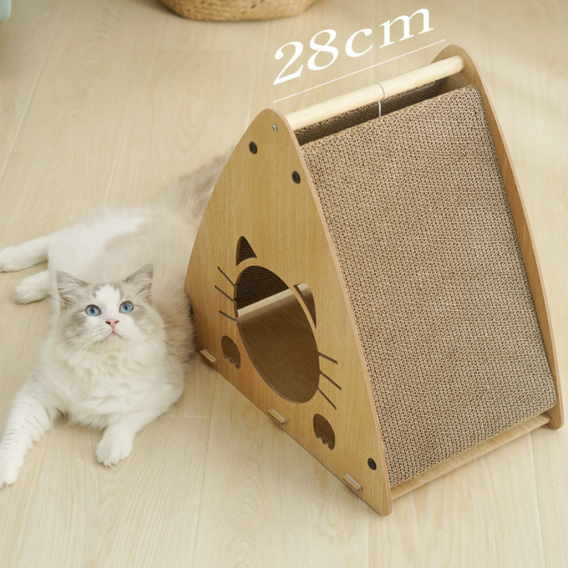 Summer Cool Triangular cat bed Cat toy Corrugated cat scratching board