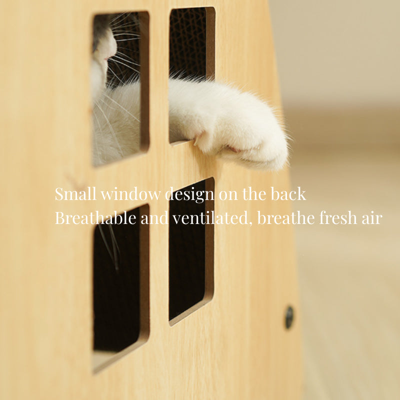 Summer Cool Triangular cat bed Cat toy Corrugated cat scratching board