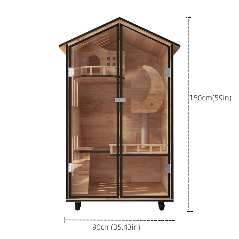 Luxury Cat cabinet for pet shop Solid wood cat villa Cat delivery room