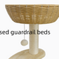 Large Rattan Sisal Scratching Post Mordern Cat Tree