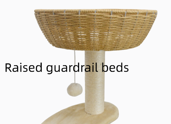 Large Rattan Sisal Scratching Post Mordern Cat Tree – FELIVECAL