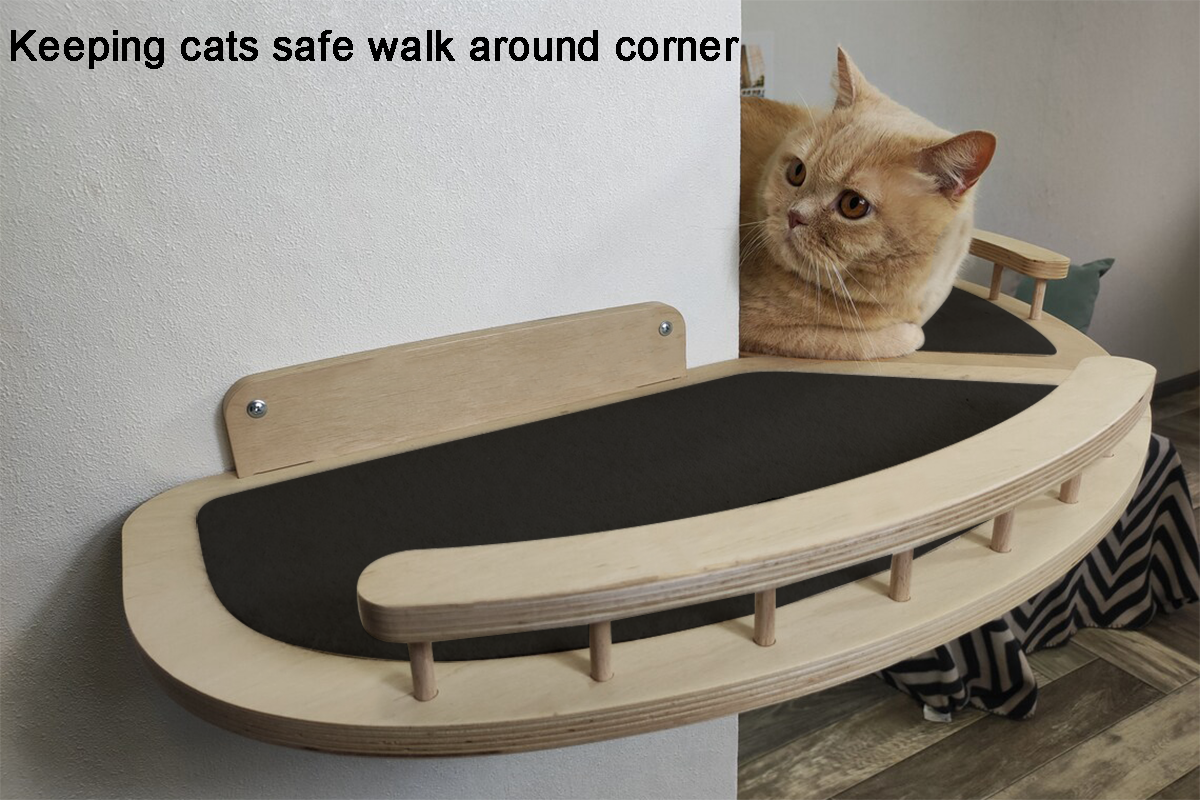 Cat Wall Shelves (External Corner)