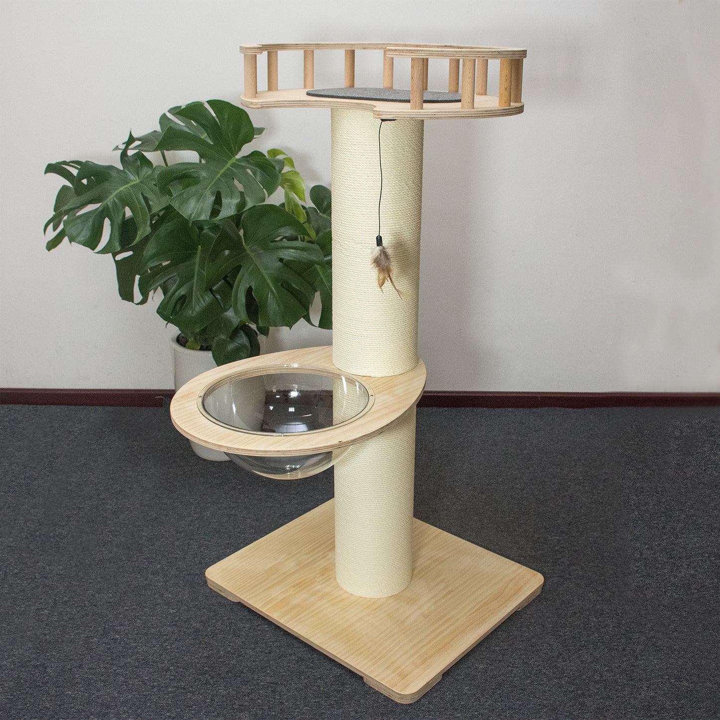 6.3" Thick Pillar Cat Tree(Dome Space Capsule)