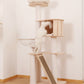 Multi-Level Large thicken Wooden Cat Tower with Scratching Post & Toy 65 INches
