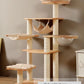 Modern Wooden Cat Tree Tower for Large Cats