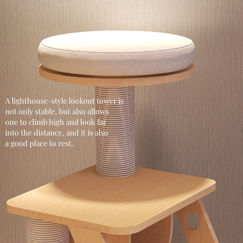 Sailing Hotel Solid Wood Cat Tree Cat Villa