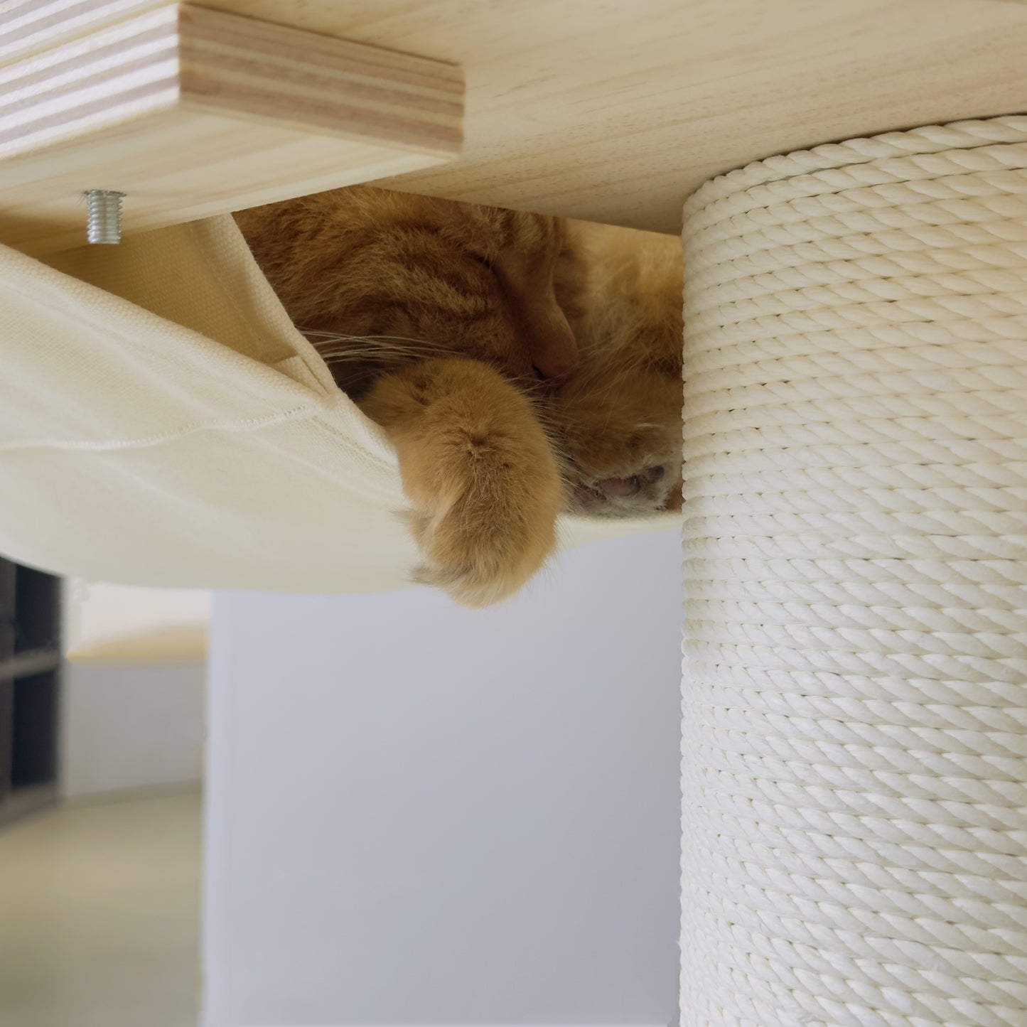 6.3” Thick Pillar Cat Tree (4 Tiers)