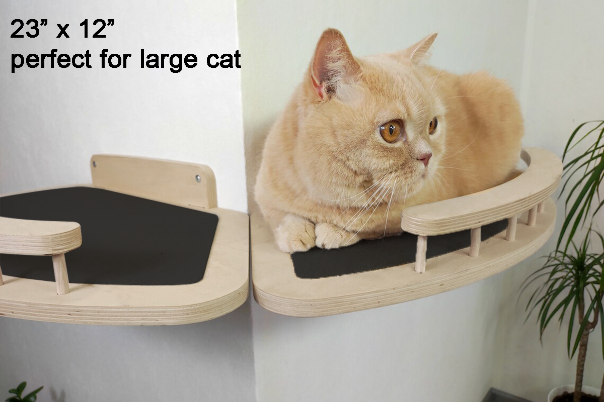 Cat Wall Shelves (External Corner)