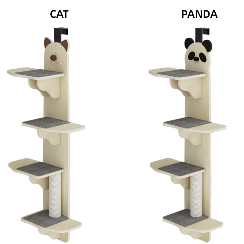 FELIVECAL Door Hanging Cat Tree Panda Shape Cat Tree Cat