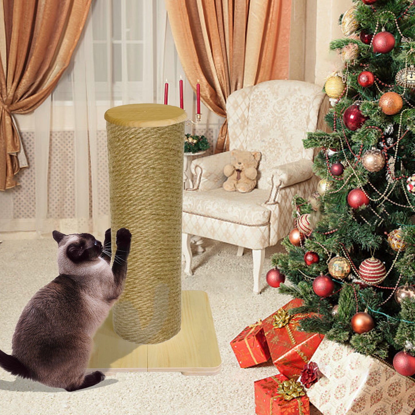 7.87" Thick Cat Scratching Post (Storage Design)