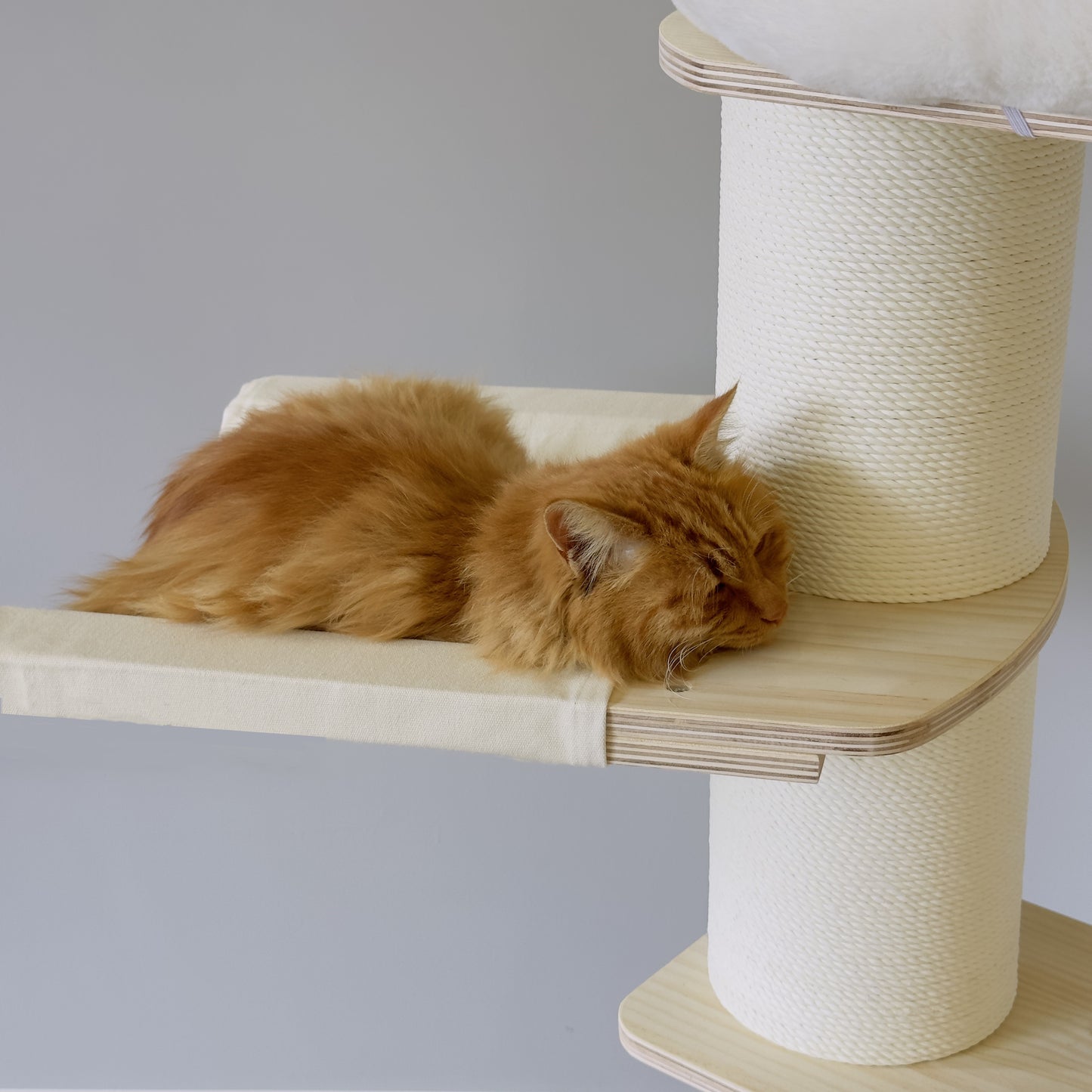 6.3” Thick Pillar Cat Tree (4 Tiers)