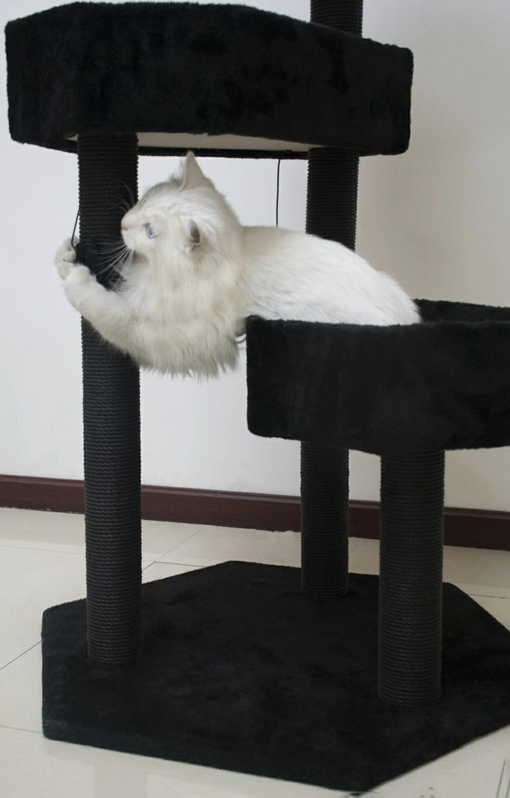 48" Tall Black Gothic Style Cat Tree