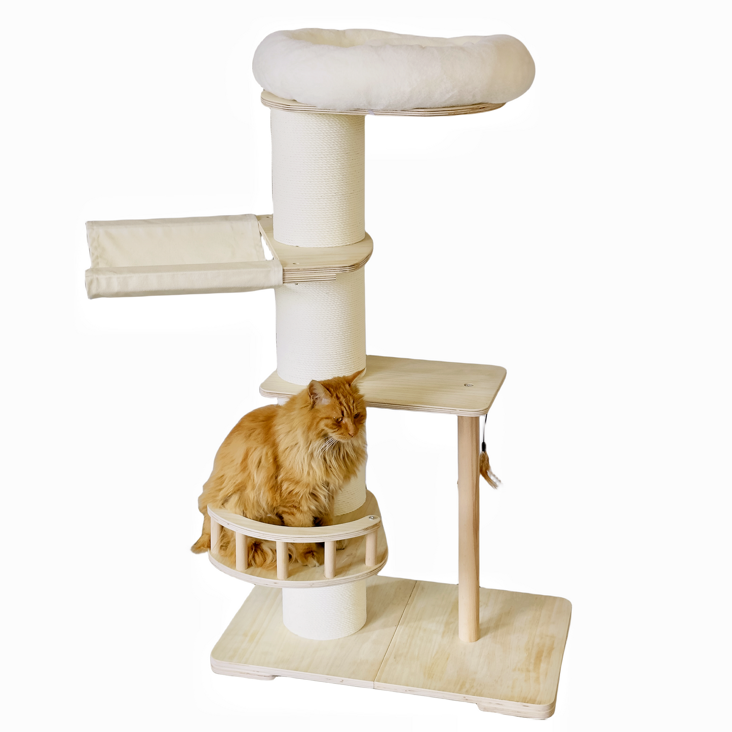 6.3” Thick Pillar Cat Tree (4 Tiers)