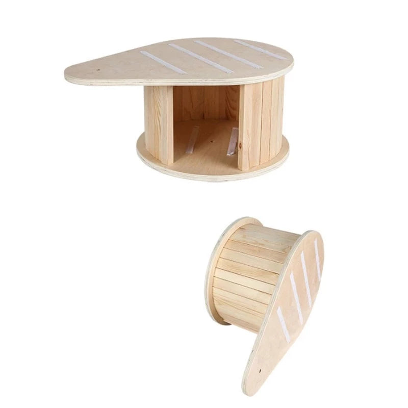 Cat Tree Solid Wood Cat Tower with Hammock & Space Capsule 3types