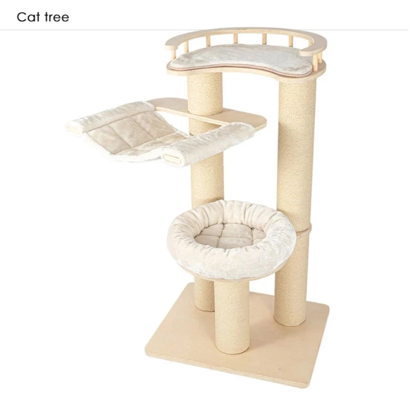 Cat tower | Solid Wood  Multi-Level Cat Tree 2types