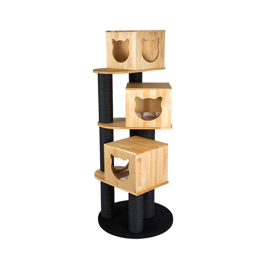 Large Cat Tree Cat House Solid Wood