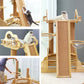 With climbing ladder scratching board cat tree tower