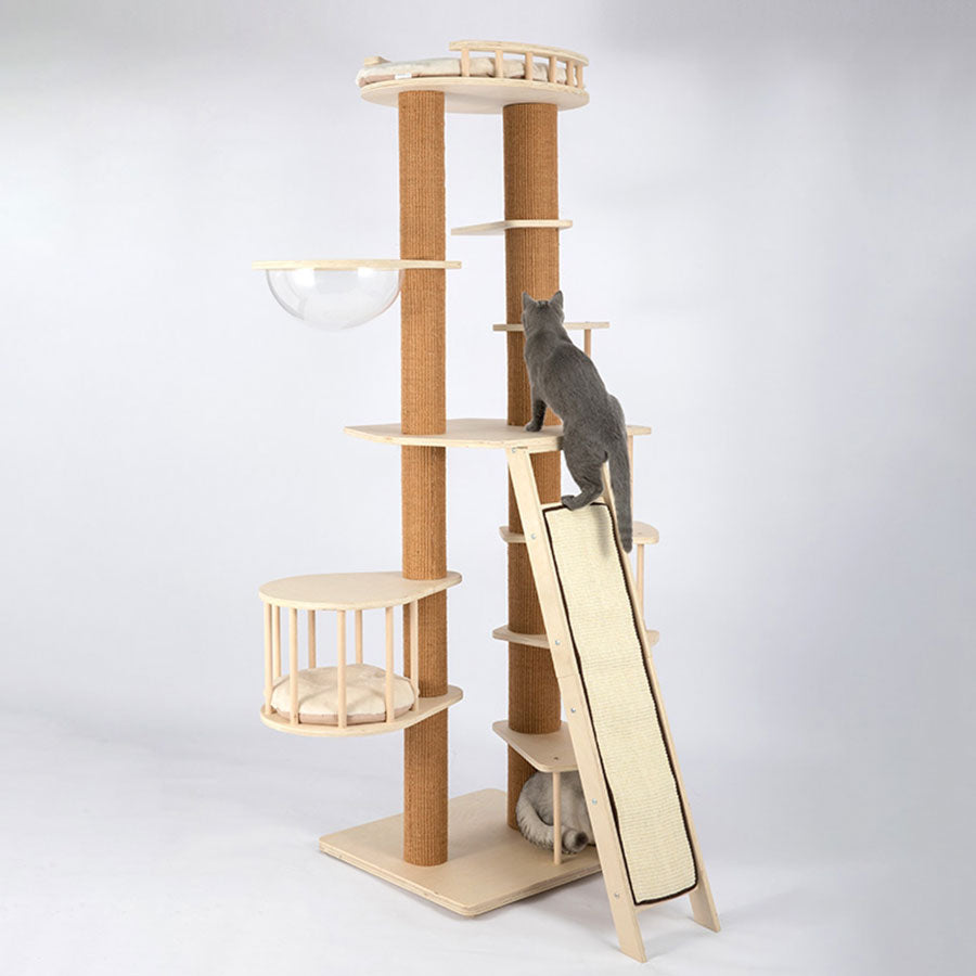 Solid wood large cat climbing frame