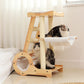 Integrated cat tree Solid wood cat bed Cat scratching post For Small Cat