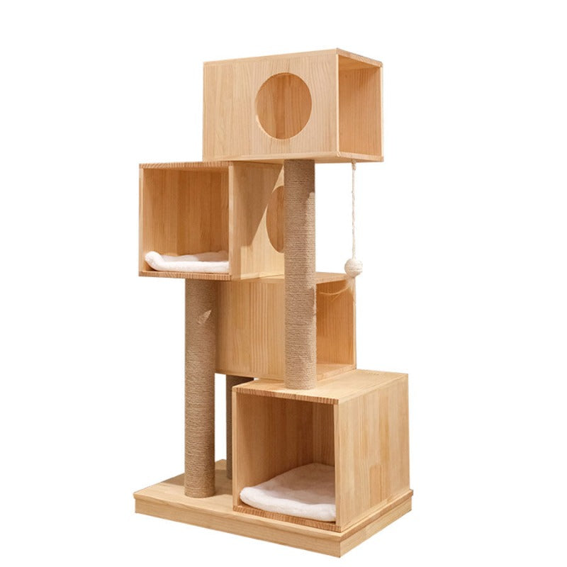 Cat Tree Cat Condo with Sisal Rope Scratching Post for multiple cats