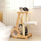 Integrated cat tree Solid wood cat bed Cat scratching post For Small Cat