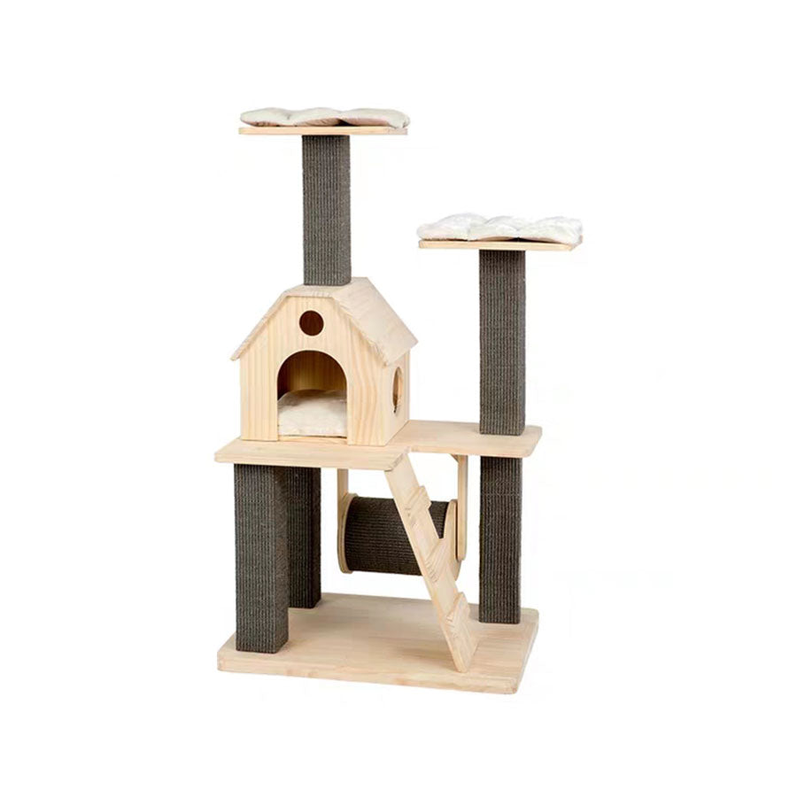 Solid wood cat climbing frame cat tree