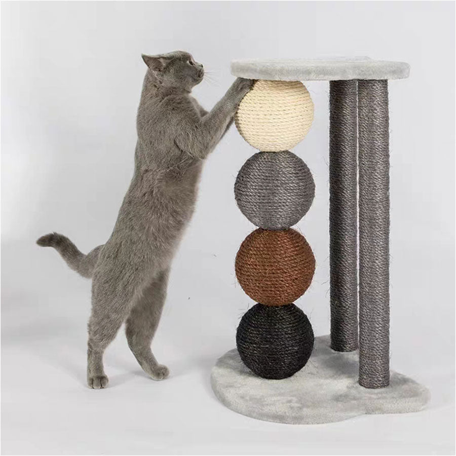 Sisal Rope Cat Claw Scratcher with 4balls