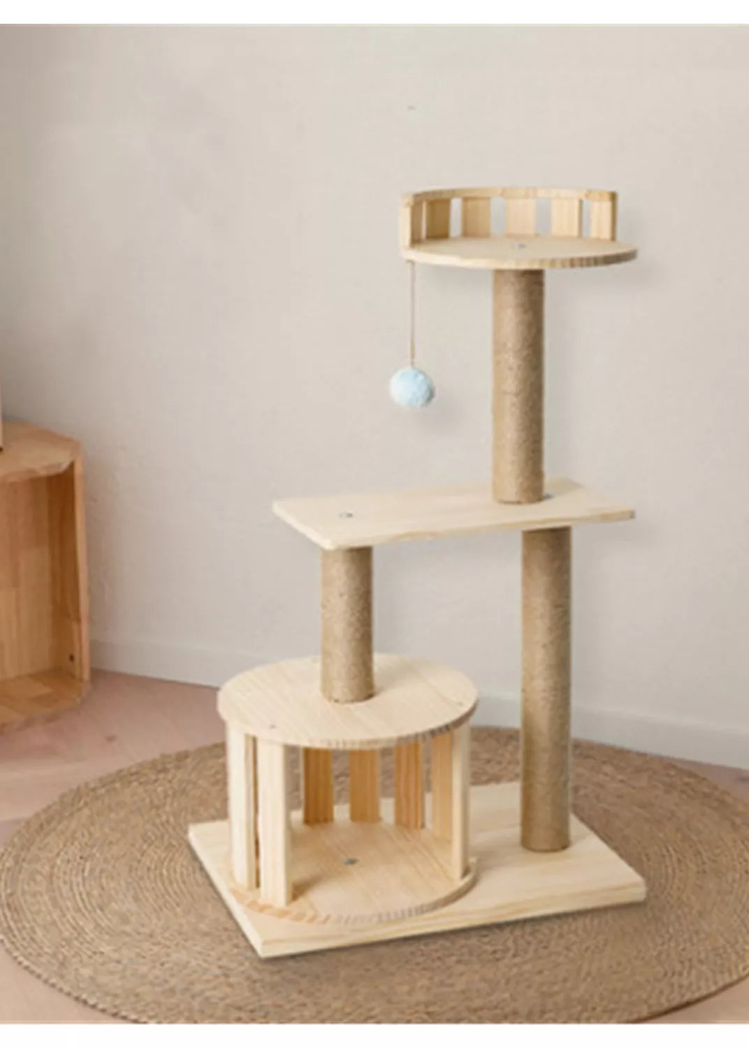 Modern Wood Cat Tree Luxury Wooden Cat Tower Condo