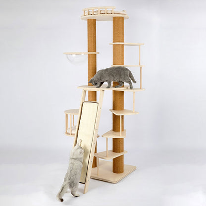 Solid wood large cat climbing frame