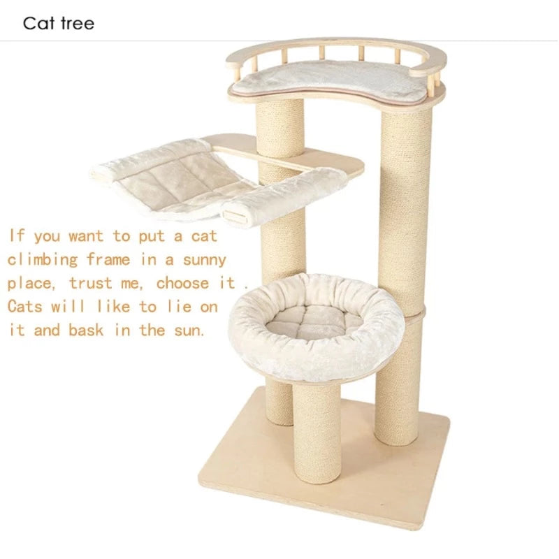 Cat tower | Solid Wood  Multi-Level Cat Tree 2types