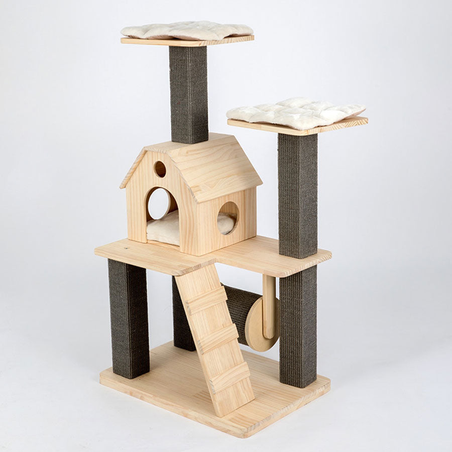 Solid wood cat climbing frame cat tree