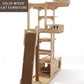 Luxury Cat Tree Large Cat Tower With Cat House Solid Wood