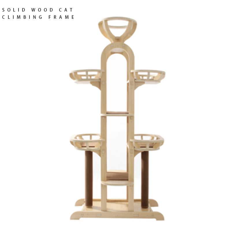 Elegant Large Solid wood cat tree