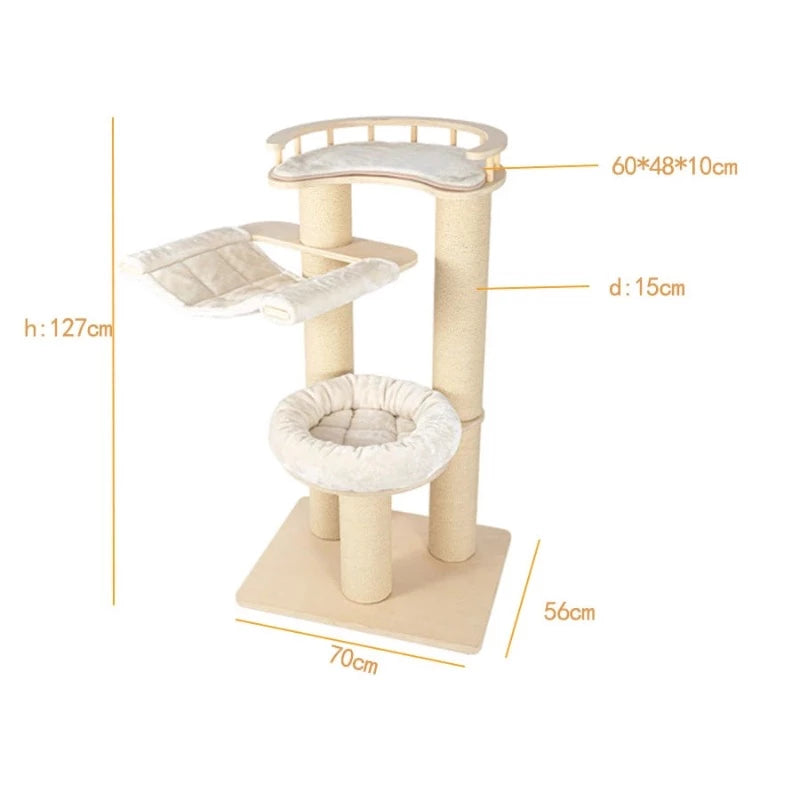 Cat tower | Solid Wood  Multi-Level Cat Tree 2types