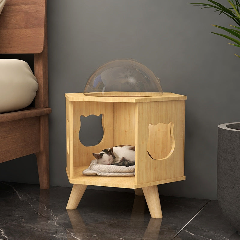 Wooden Cat Bed | Space Capsule Cat Bed | Summer