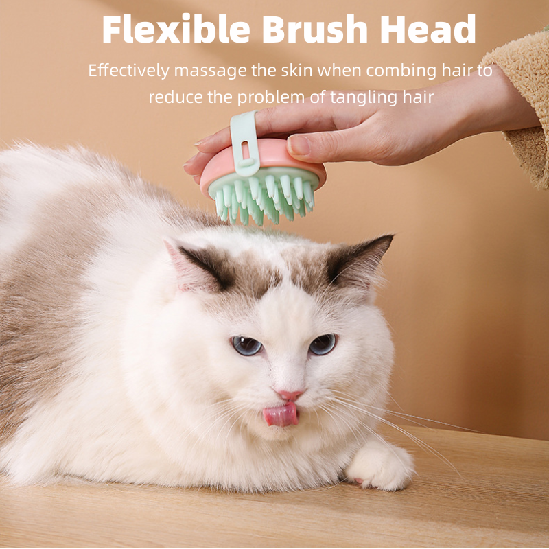 Pet bath massage brush Cat/Dog bath brush Rubber cat/dog brush (2pcs)