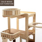 Luxury Cat Tree Large Cat Tower With Cat House Solid Wood