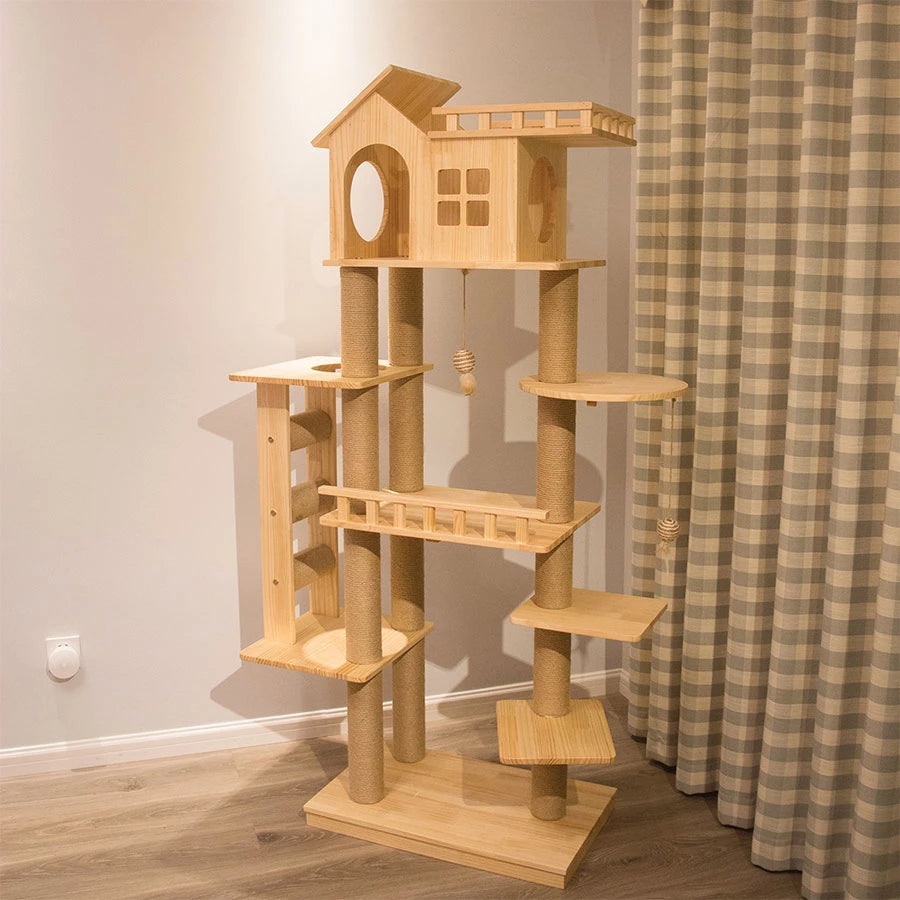 Luxury Wood Cat Villa