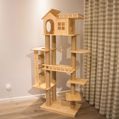 Luxury Wood Cat Villa