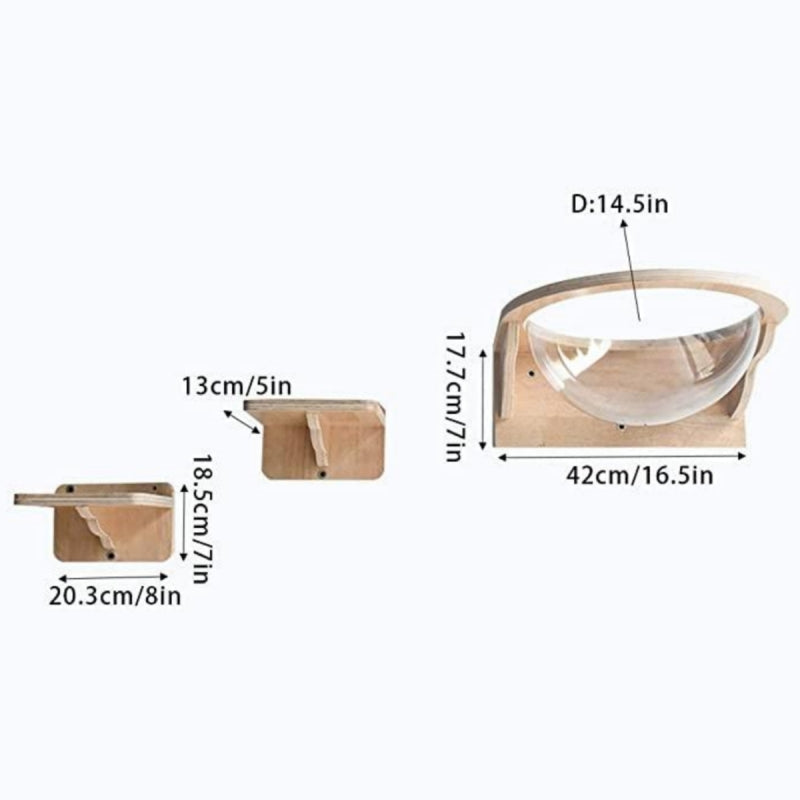 Wall-mounted cat Shelf step bed Space capsule Set