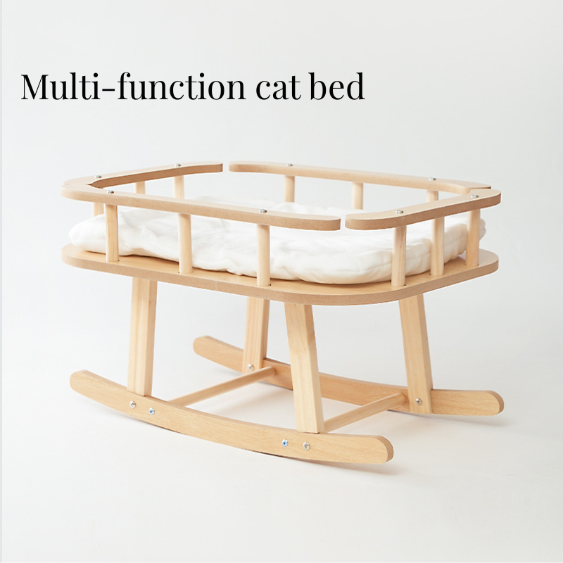 Summer cool wooden cat bed Cat rocking chair Cat hammock