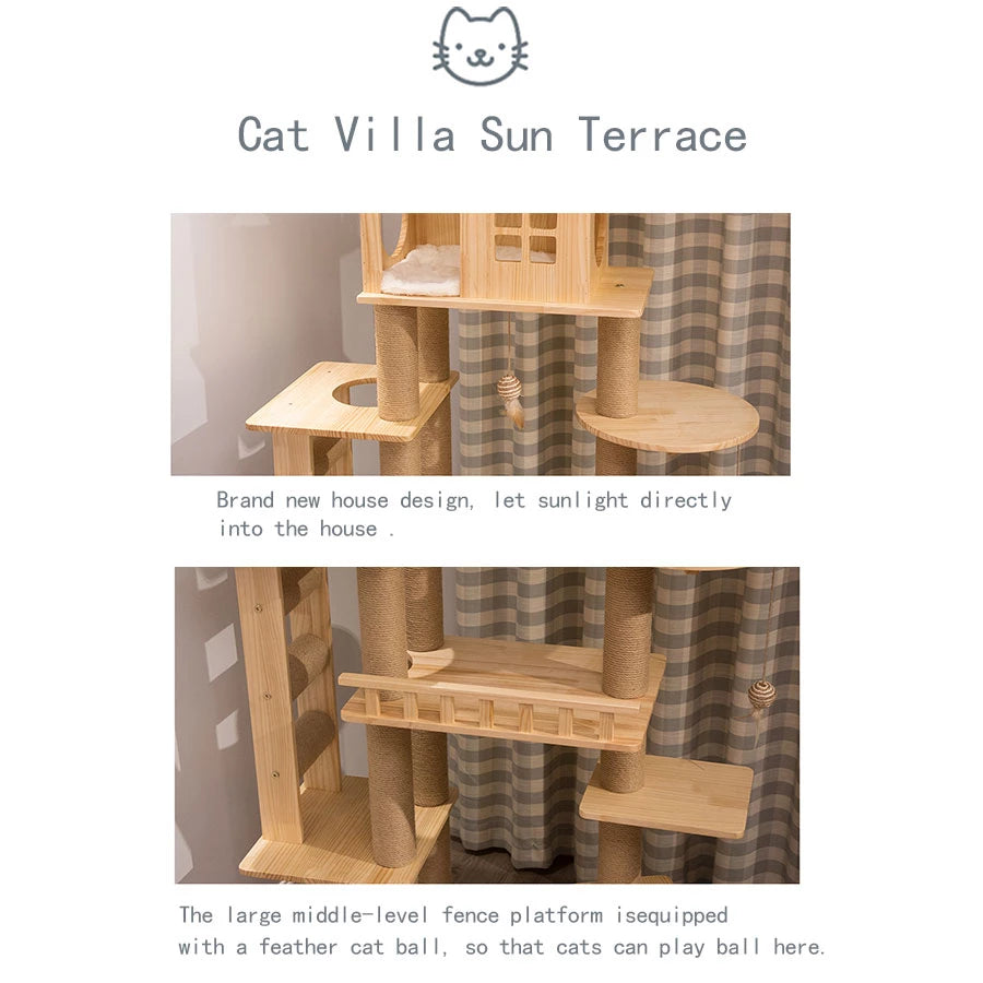 Luxury Wood Cat Villa