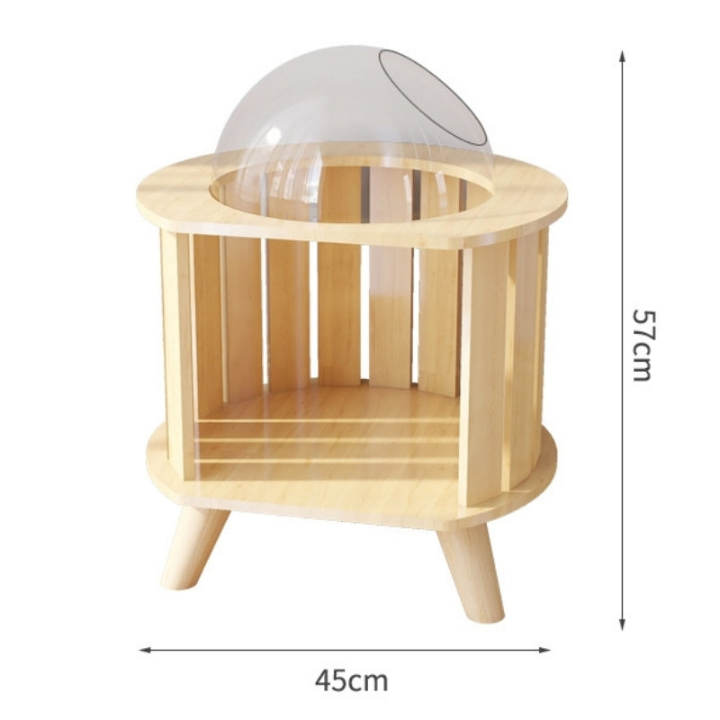 Wooden Cat Bed | Space Capsule Cat Bed | Summer