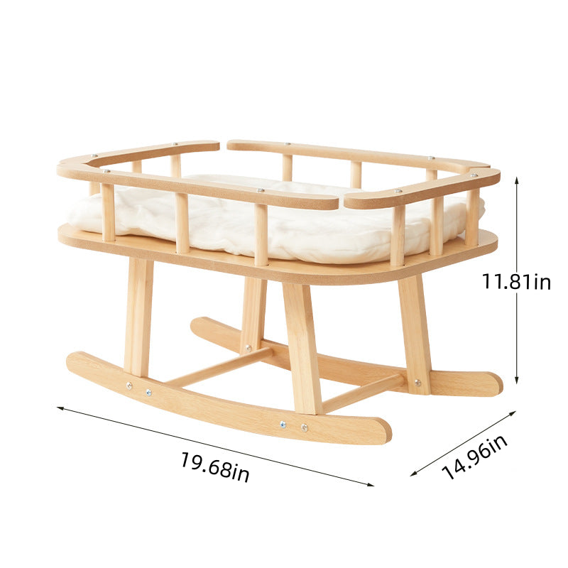 Summer cool wooden cat bed Cat rocking chair Cat hammock