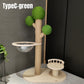 Solid wood Cat Scratching Post Cute Sisal Cat Scratcher 4types