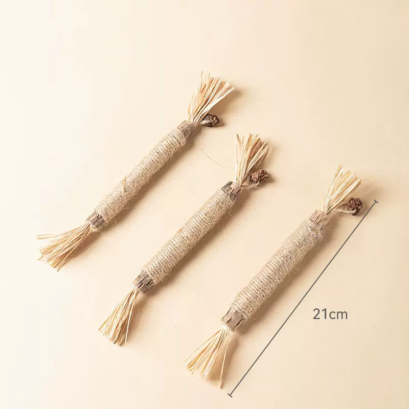 3 Pack Silvervine Sticks Cat Toys for Indoor Cats(3pcs)