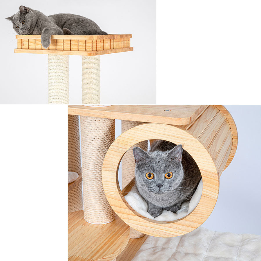 Importe Solid Wood Cat Climbing Tree