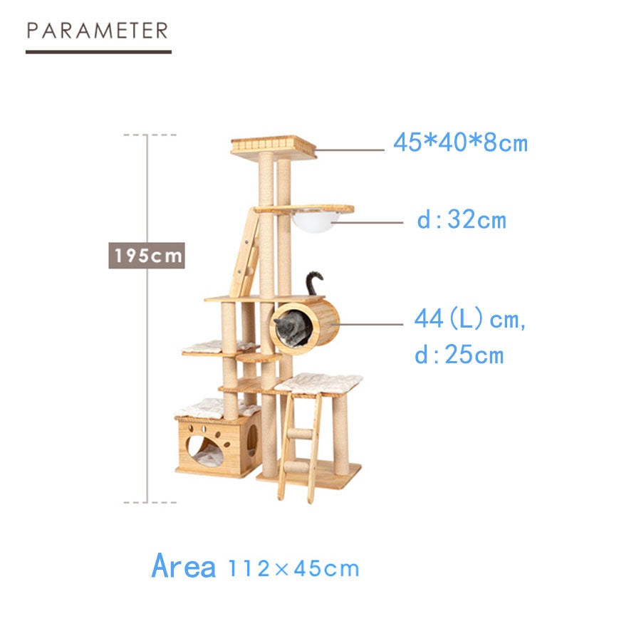 Importe Solid Wood Cat Climbing Tree