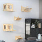 Wall-mounted cat tree shelf cat scratching post