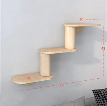 Wall-mounted cat tree shelf cat scratching post